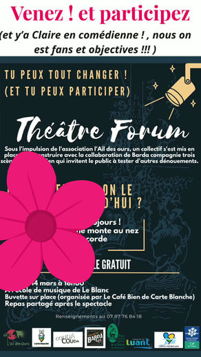 Théâtre forum ! avec l'Ail des Ours et notre vedette !