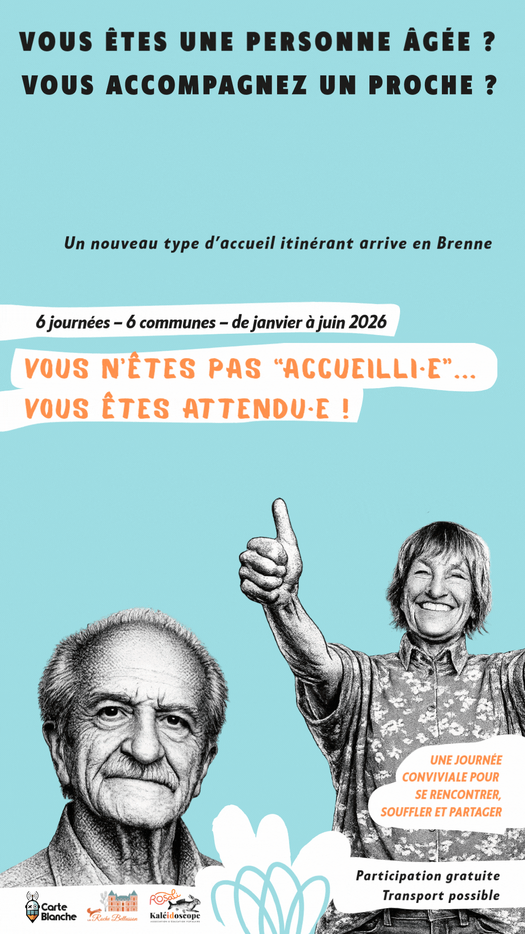 Le Tour’Bellu est une expérimentation d’accueil de jour itinérant en Brenne, à destination des personnes âgées vivant à domicile et de leurs proches aidants.
