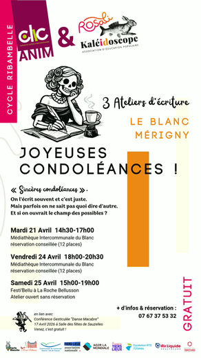 Atelier d'écriture avec Barbara Constantine et la médiathèque Intercommunale du Blanc