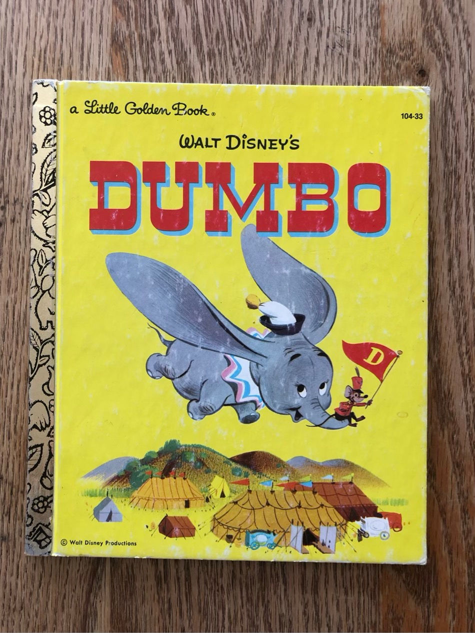 B14 Dumbo Vintage Little Golden Book Disney 