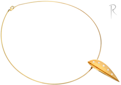 Folded Gold 'Leaf' Pendant