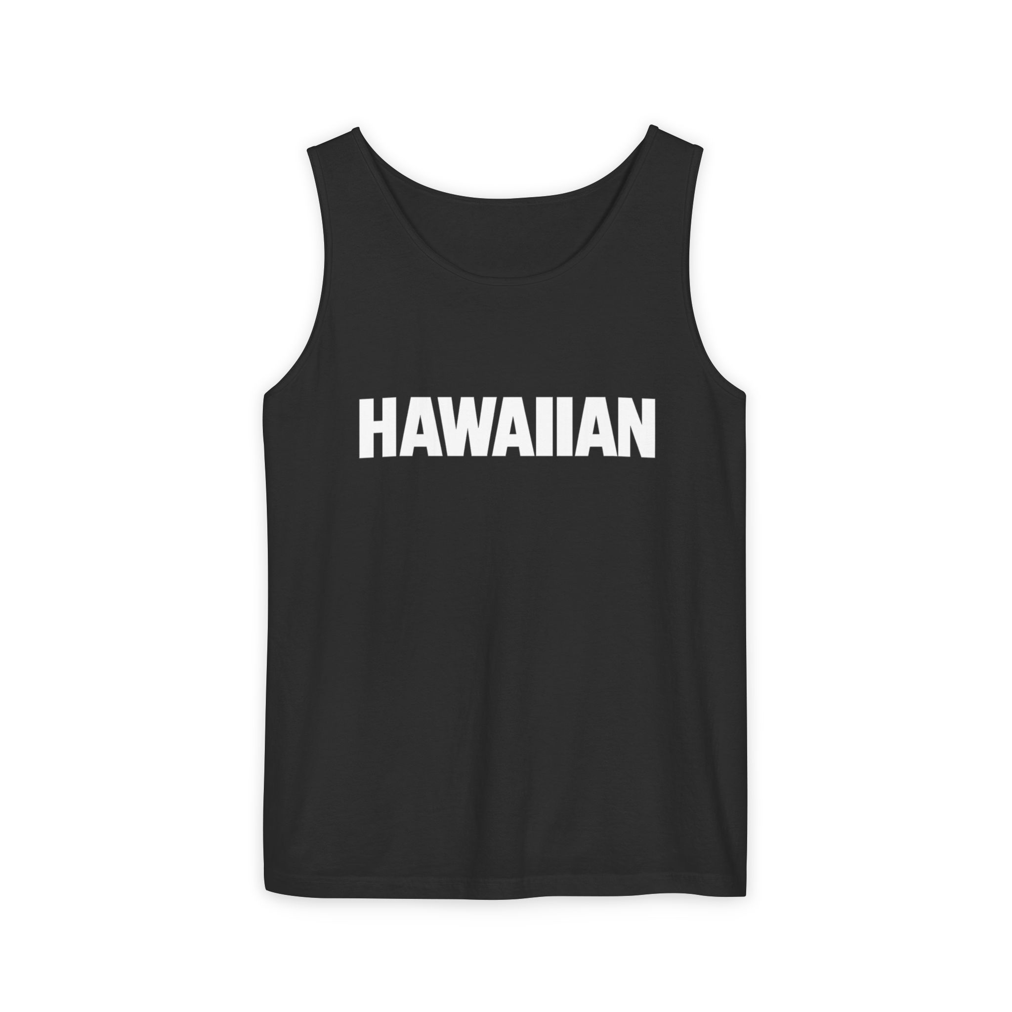 Hawaiian Tank Top — Bold Text Beach Tee