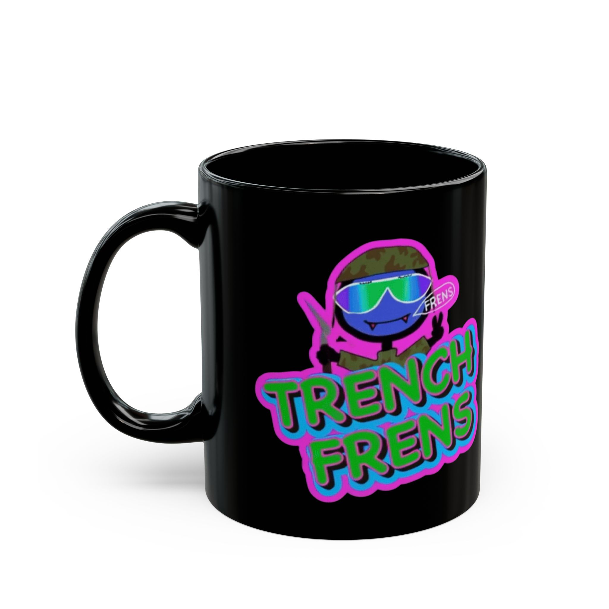 Trench Frens Black Mug - Perfect for Coffee Lovers,