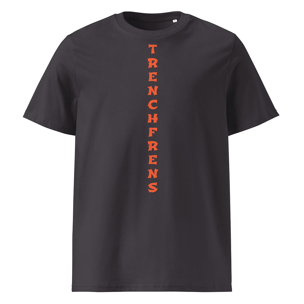 Thumbnail: Trench FrensUnisex organic ribbed neck t-shirt