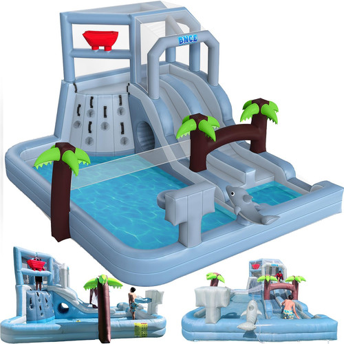 Inflatable Water Park With Volleyball Water Slide Bermuda Rentals Ltd