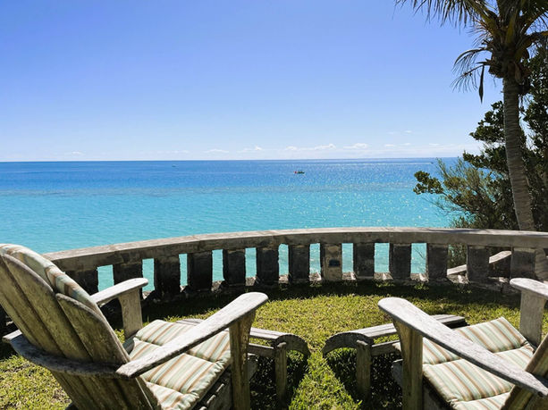 The views of Bermuda's turquoise waters from SeaView Luxury Vacation Rental. 