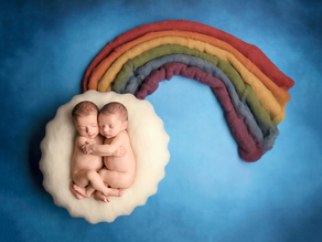 Look at these handsome rainbow babies, Mason and Mitchell
