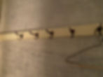Nineteenth-century clothes' hooks located in the upstairs back hall.