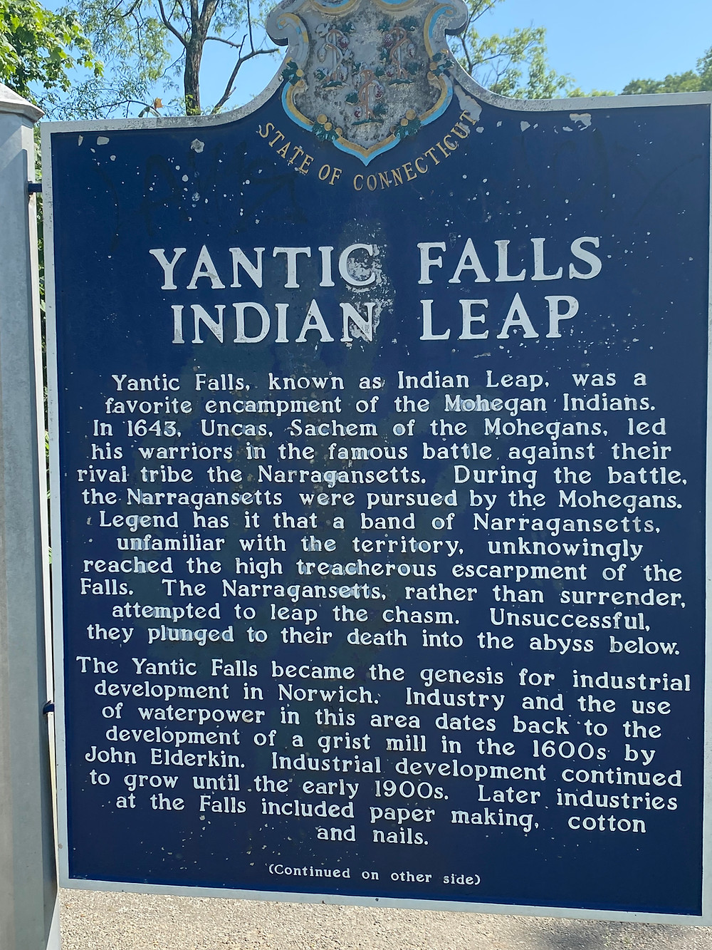 Yantic Falls