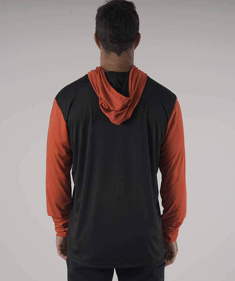 الصورة المصغرة: CODE FOILS Hooded Long Sleeve Sun Tee
