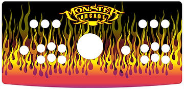 Flames 2-Player Control Panel Art