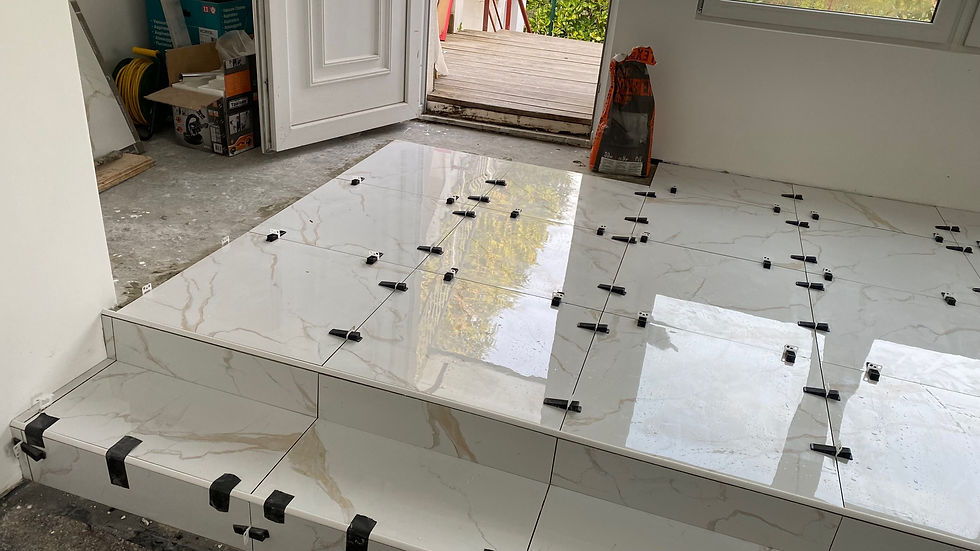 Miniature : Pose des carreaux 