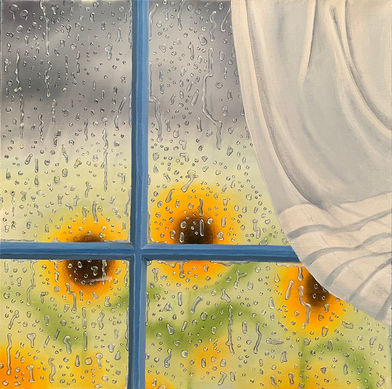 Sunflowers raindrops.jpg