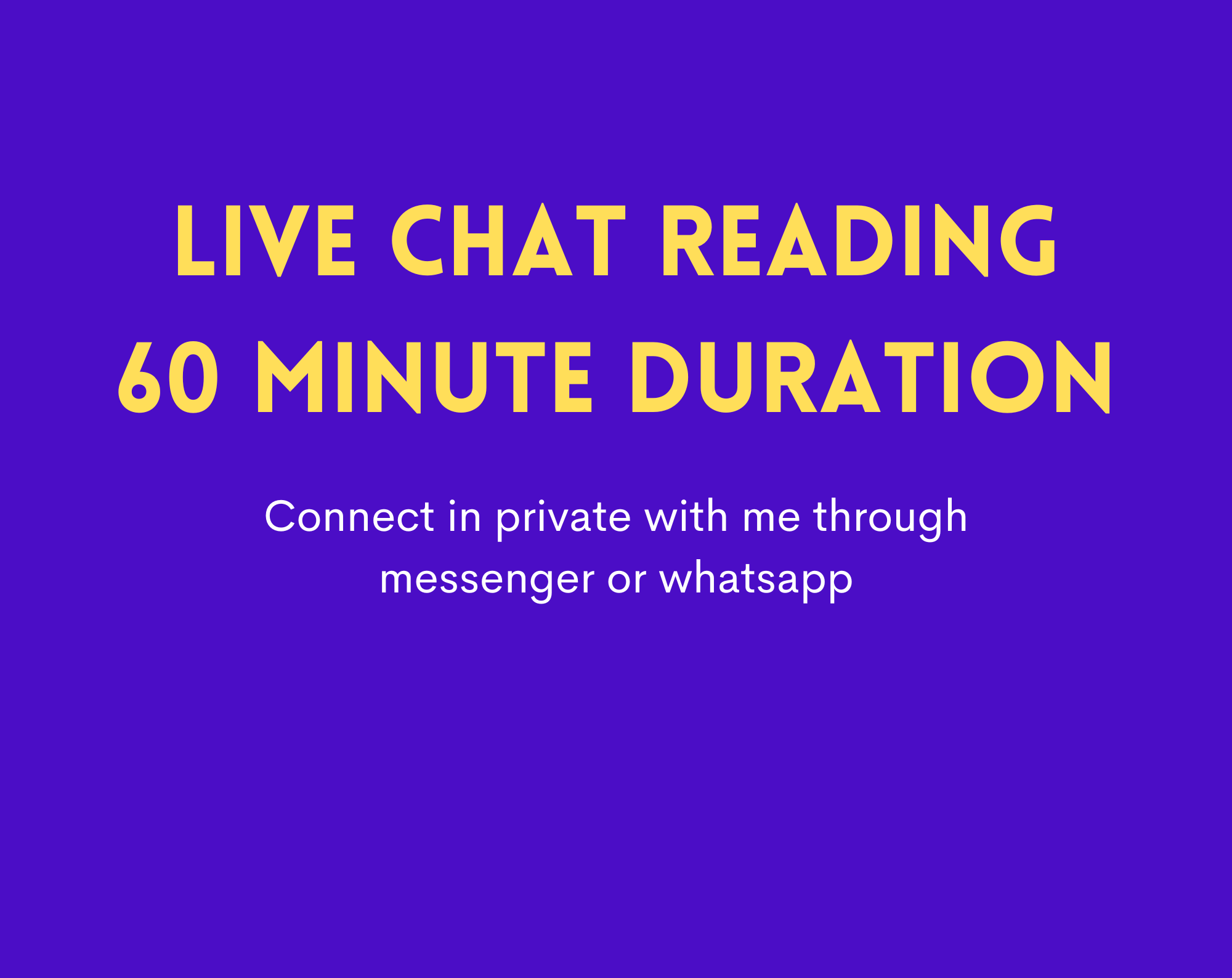 60 Minute Live Reading