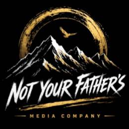 Not Your Father's Media Company mountain and eagle icon logo