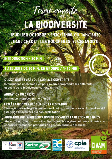 Ferme ouverte 2026  
La biodiversité à l’honneur