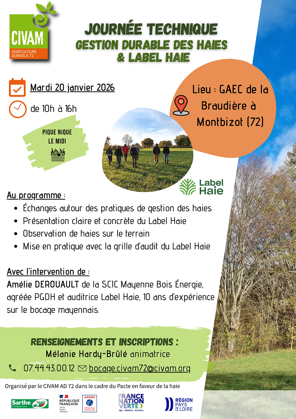 Journée technique – Gestion durable des haies & Label Haie