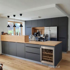 schwarze Designküche