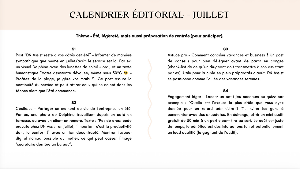 Calendrier Éditorial DN Assist