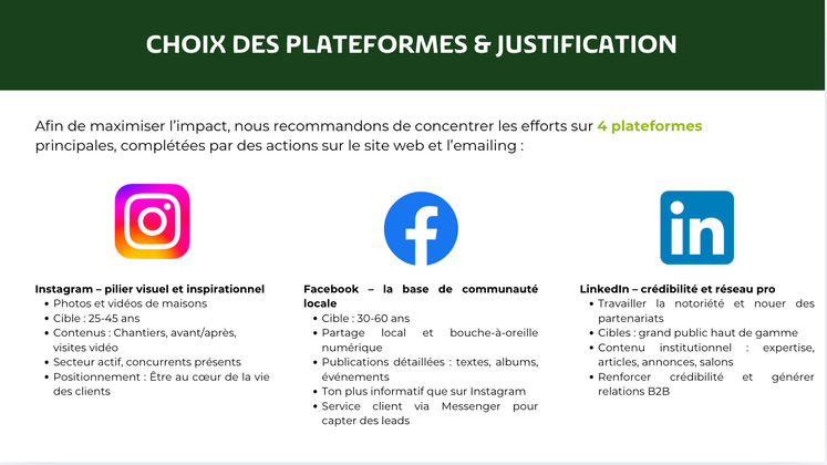 Stratégie Réseaux Sociaux Maison Vertes
