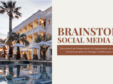 Stratégie de Communication Hôtel Le Mirage