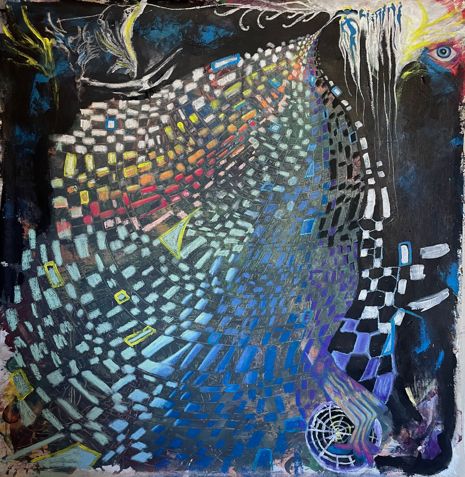 TRUST, Chalk Pastel on Canvas, 48" x 48,"  2022