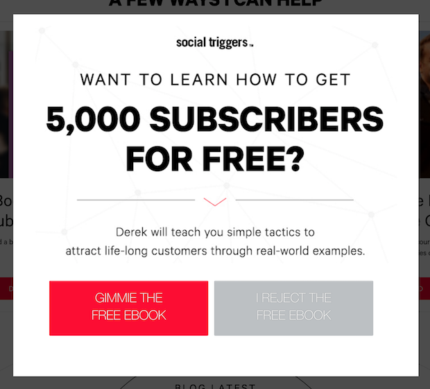 pop up example