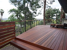 Stainless steel cable railing fabricated by Danny Deck Construction
