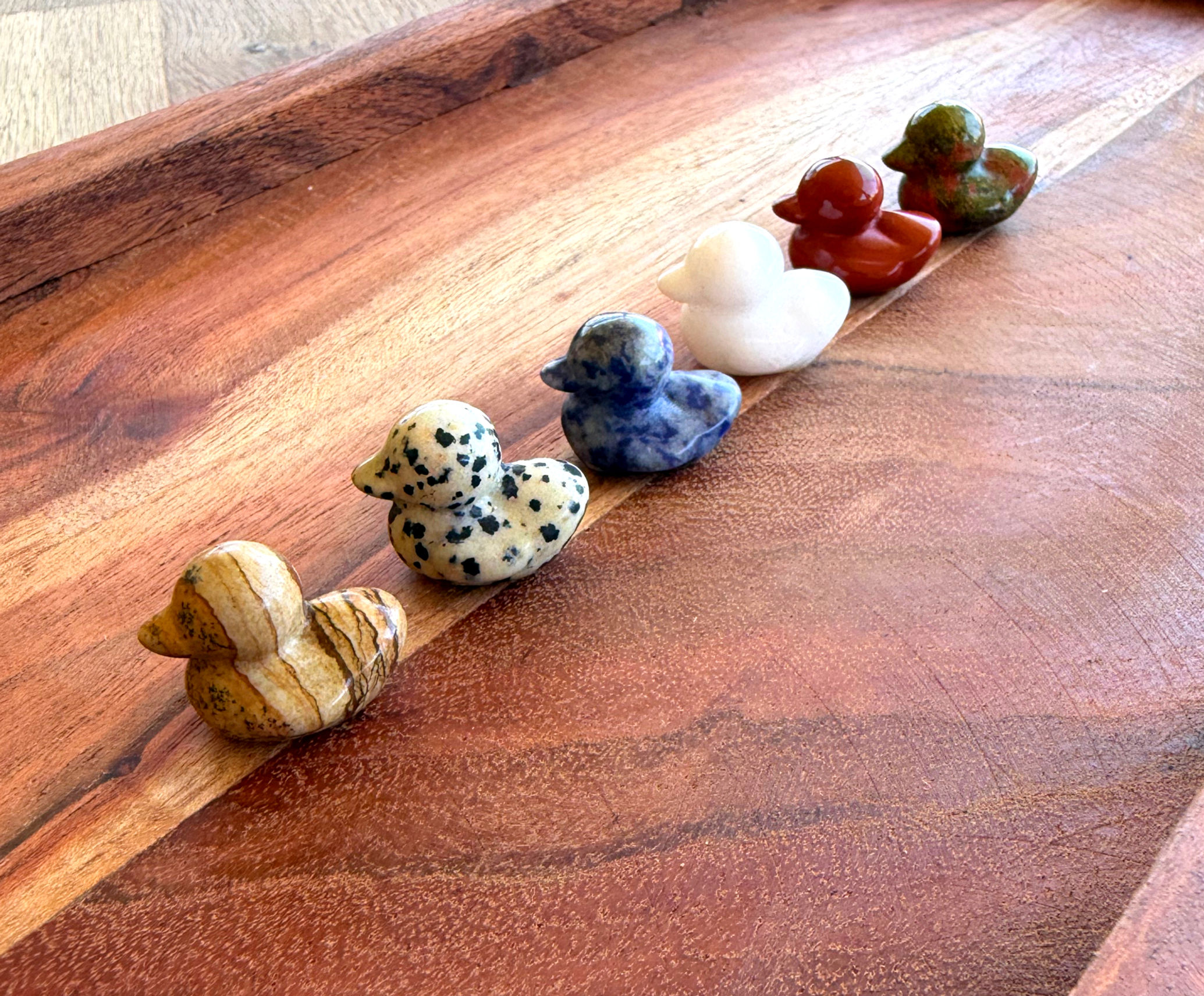 Mini Crystal Duck Carvings