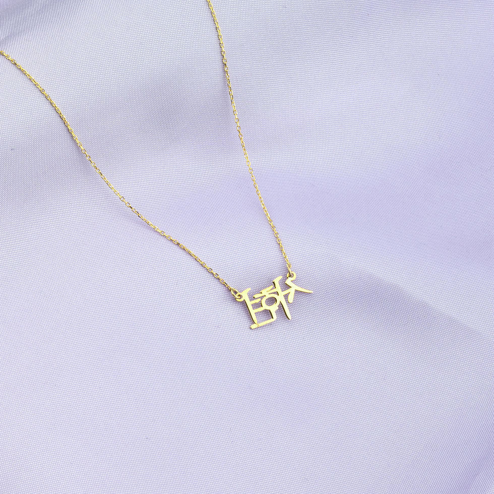 925 Ayar Gümüş Çince İsim Kolye