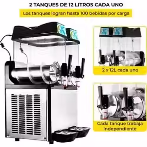 Miniatura: Maquina granizadora 2 tanques 12 litros