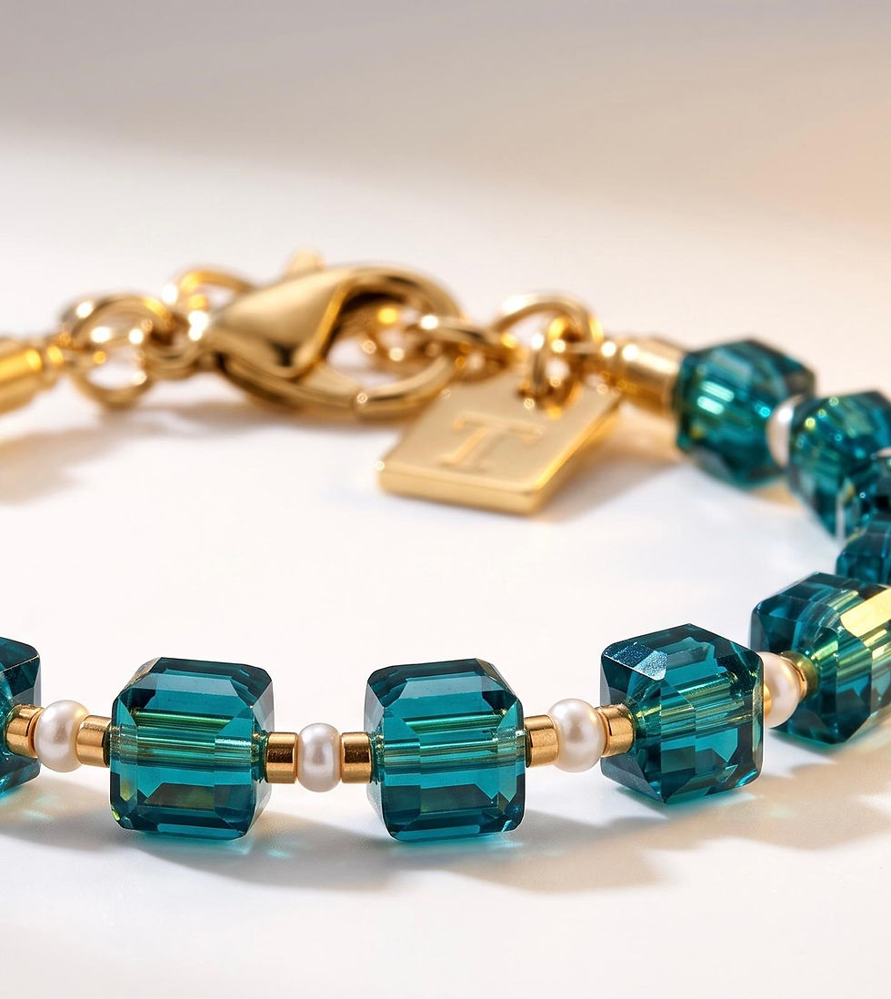 Thumbnail: Groene armband kleurrijk RVS Coeur de lion Lott Gioelli goede kwaliteit 