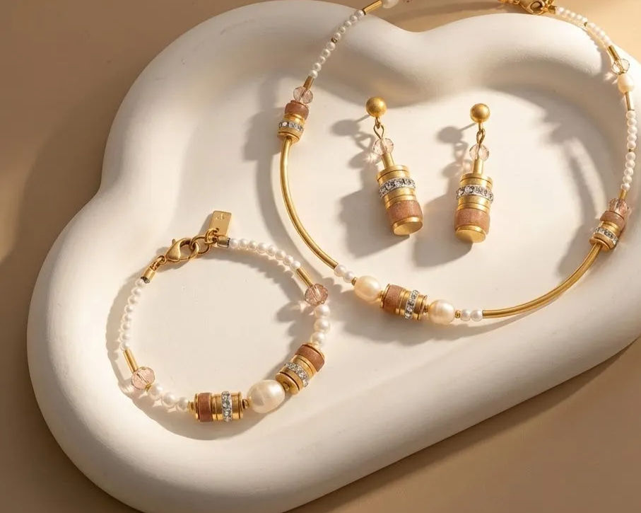 Thumbnail: Sunstone oorbellen - Annele earrings chocolate 