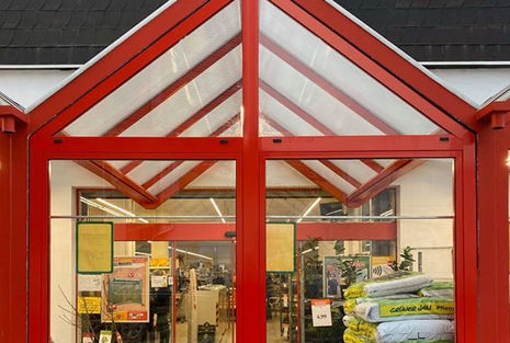 Aluminium "Wintergarten"-Element für einen Sonderpostenmarkt
