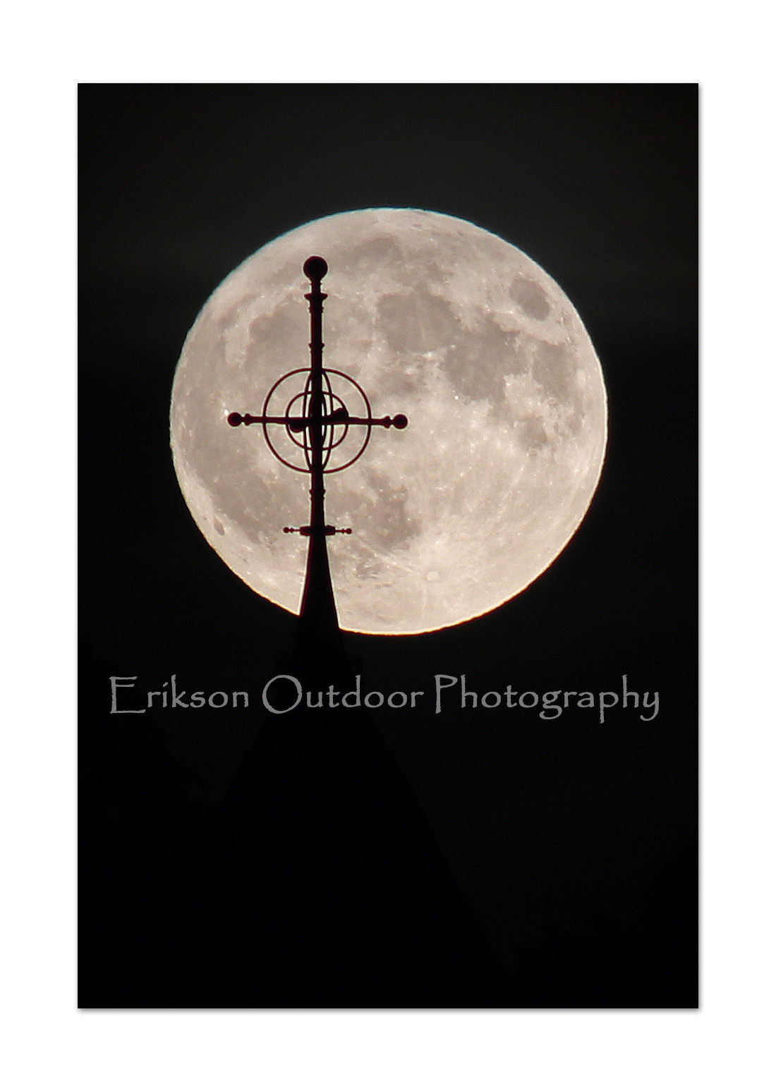 Moon Rise Behind First Parish Steeple