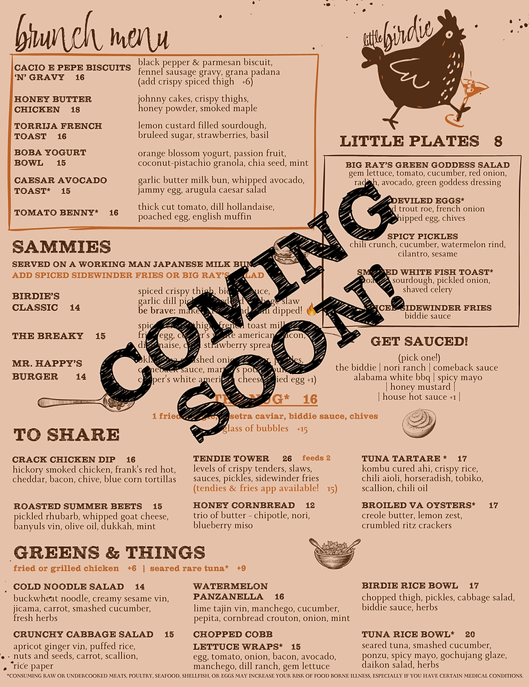 Little Birdie Alexandria brunch menu image