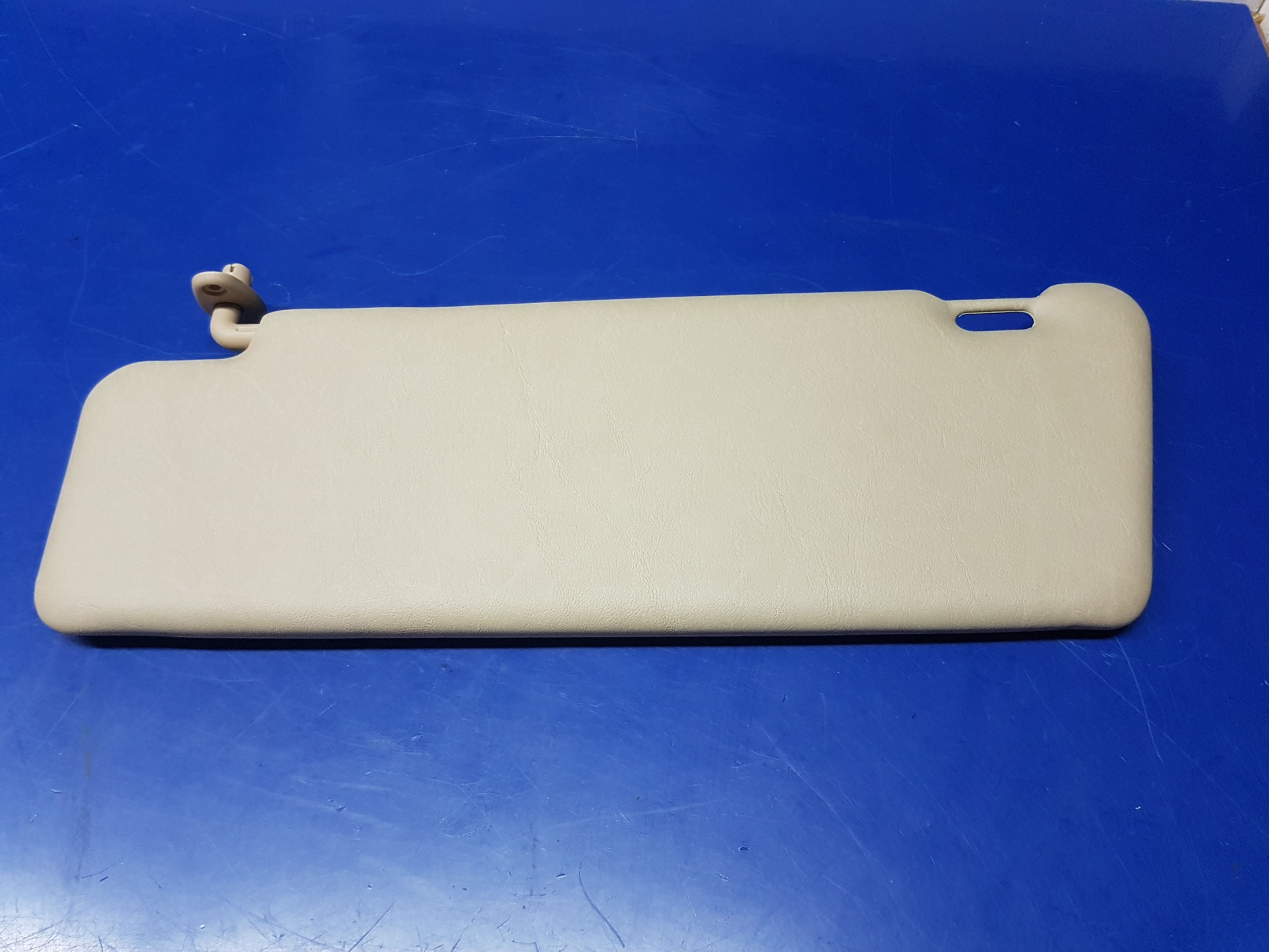 Mercedes W124 & W201 Sun visor Right (RHD) no mirror Beige - 201 810 04 10, 2018100410 Top view