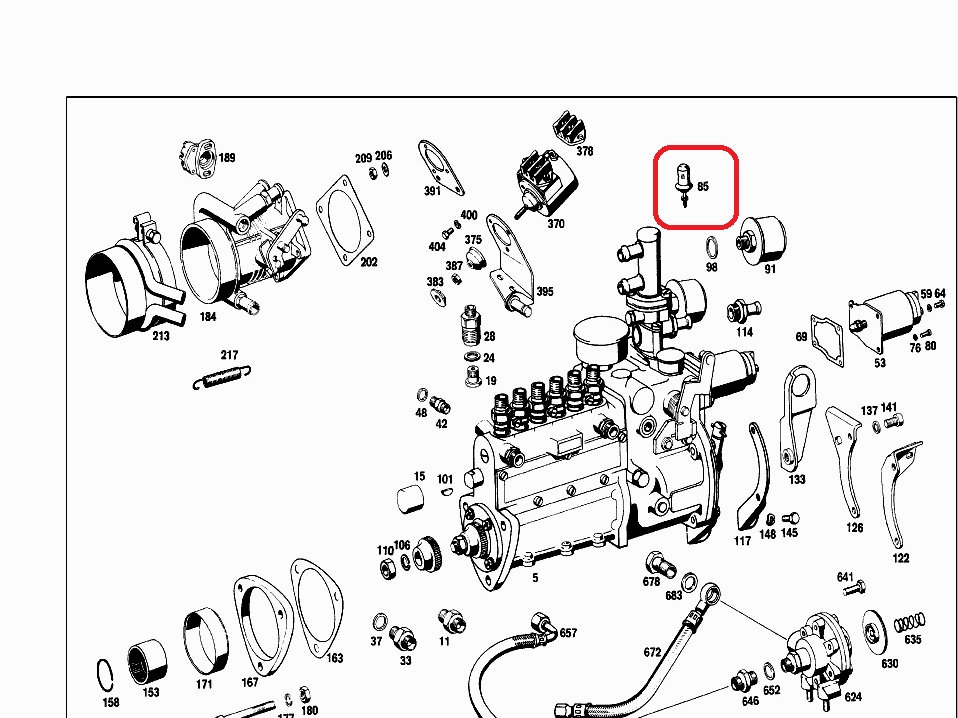 Mercedes M129, M130 & M189 Inj Pump Thermostat- 001 203 95 75, 0012039575