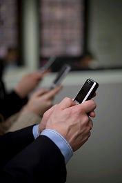 People on their phones