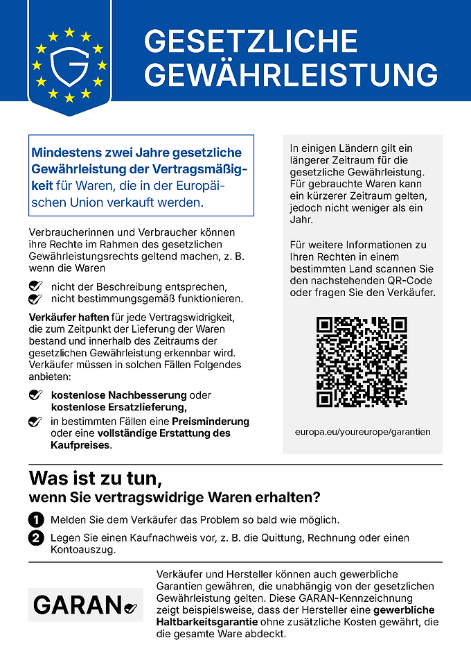 Offizielle EU-Mitteilung über das gesetzliche Gewährleistungsrecht