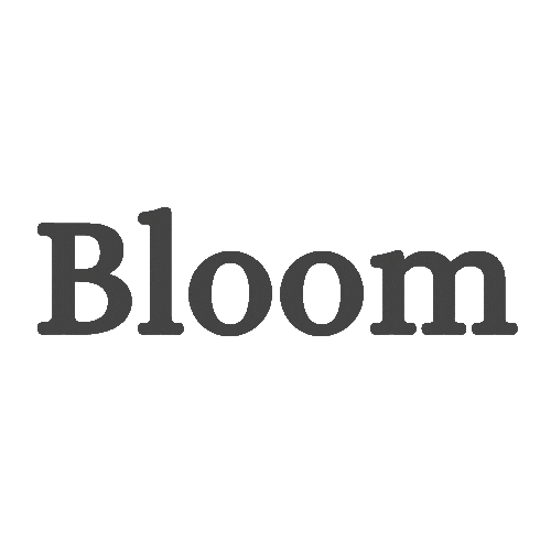 GIF: Flower blooming over the word 'bloom'