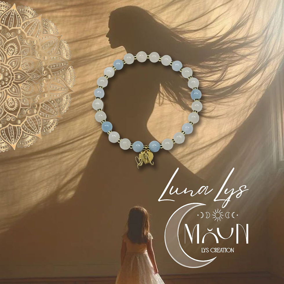 Bracelet LunaLys Aigue-Marine