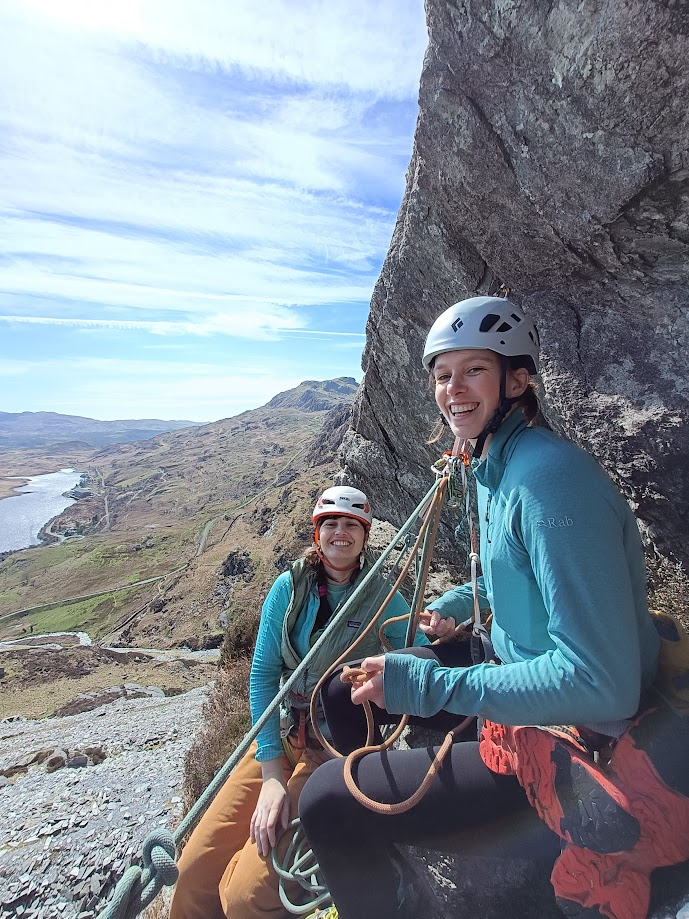 Wendy and Sophie finally getting some vitamin D in the Moelwyns