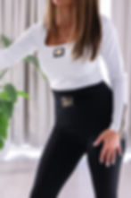 NEGLANCE / Langarmshirt Bluse offwhite Reißverschlüsse Ärmel 1