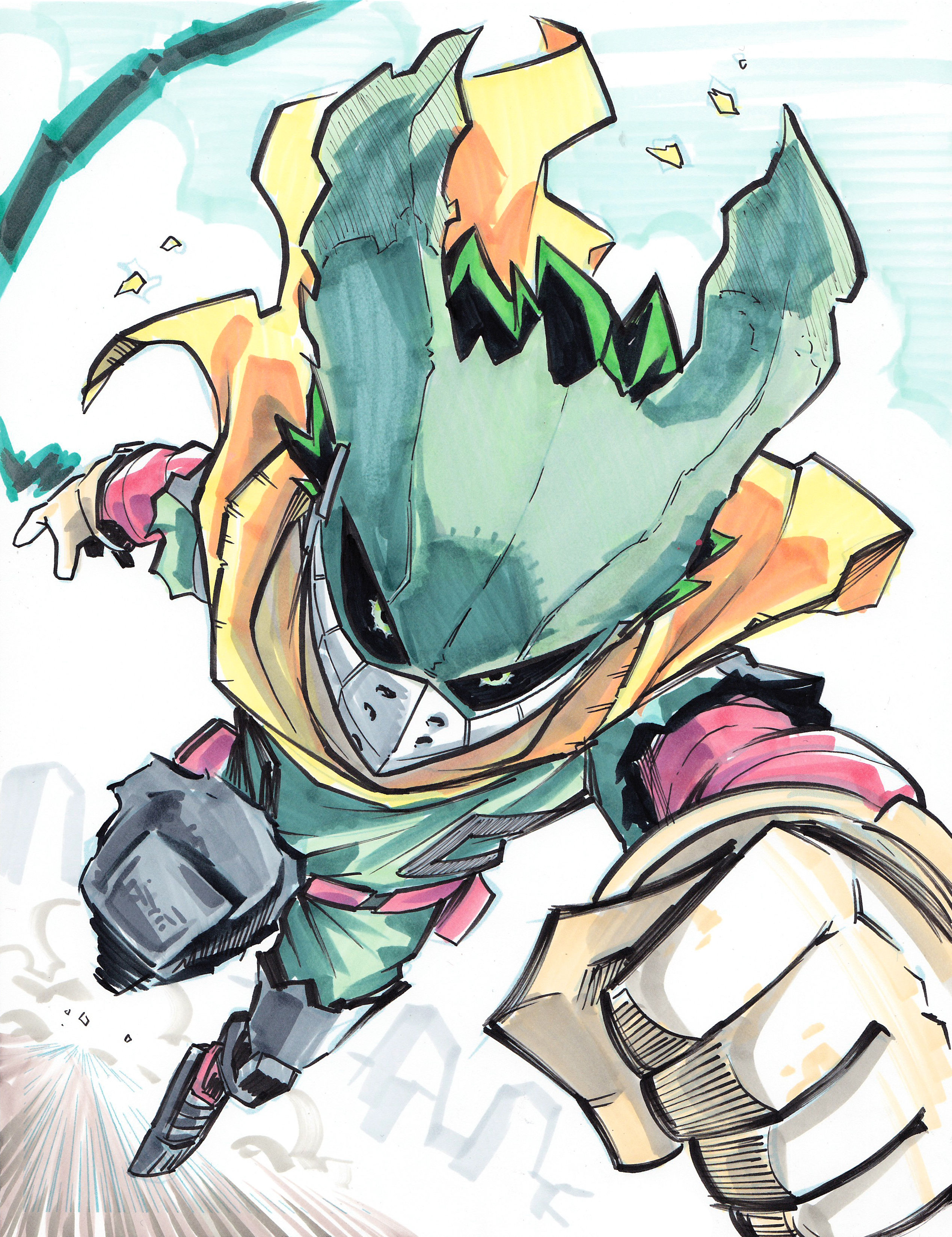 "Masked Deku" 8.5x11 Print