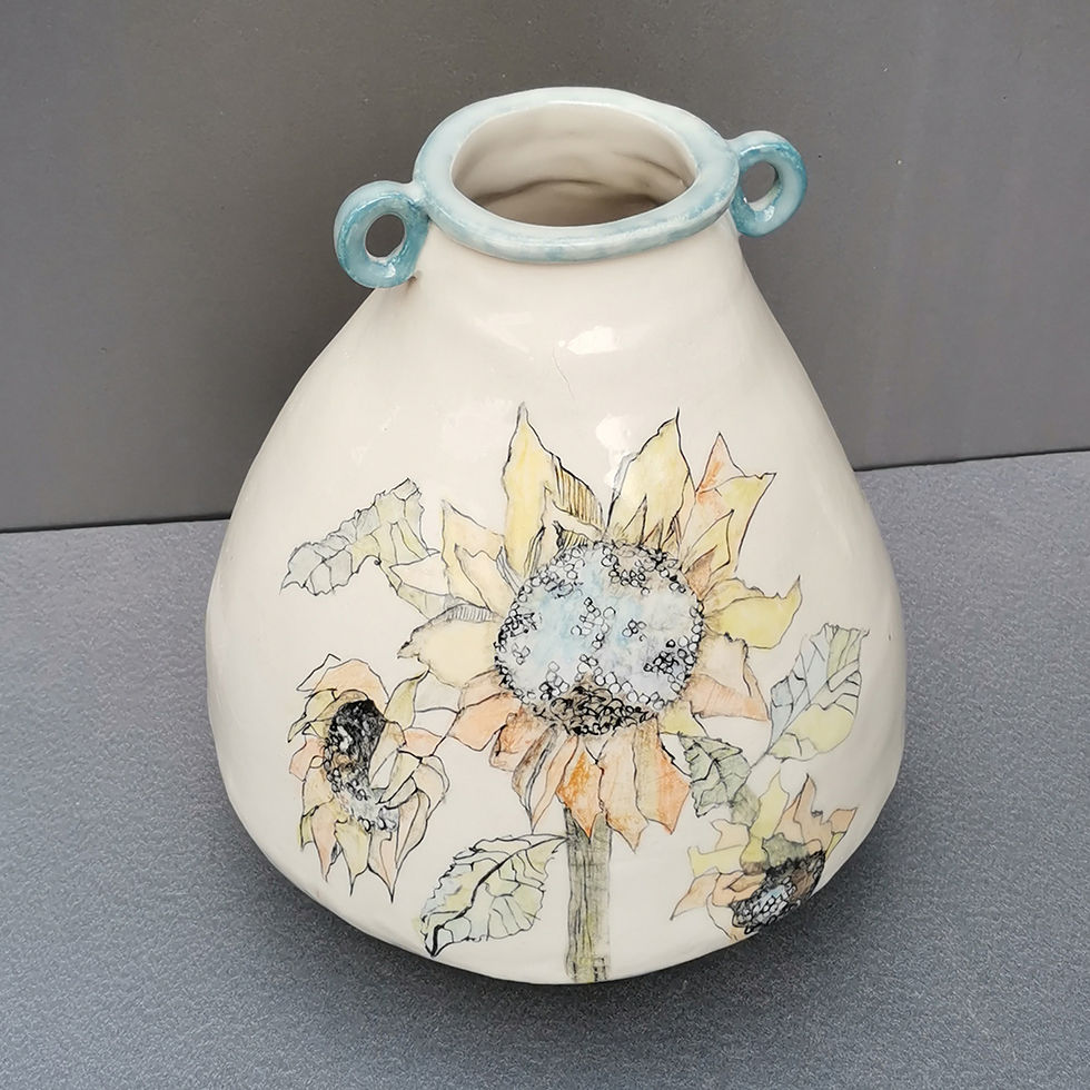 Thumbnail: Sunflowers flagon vase