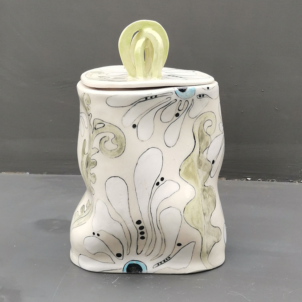 Thumbnail: Peace and Love lidded pot