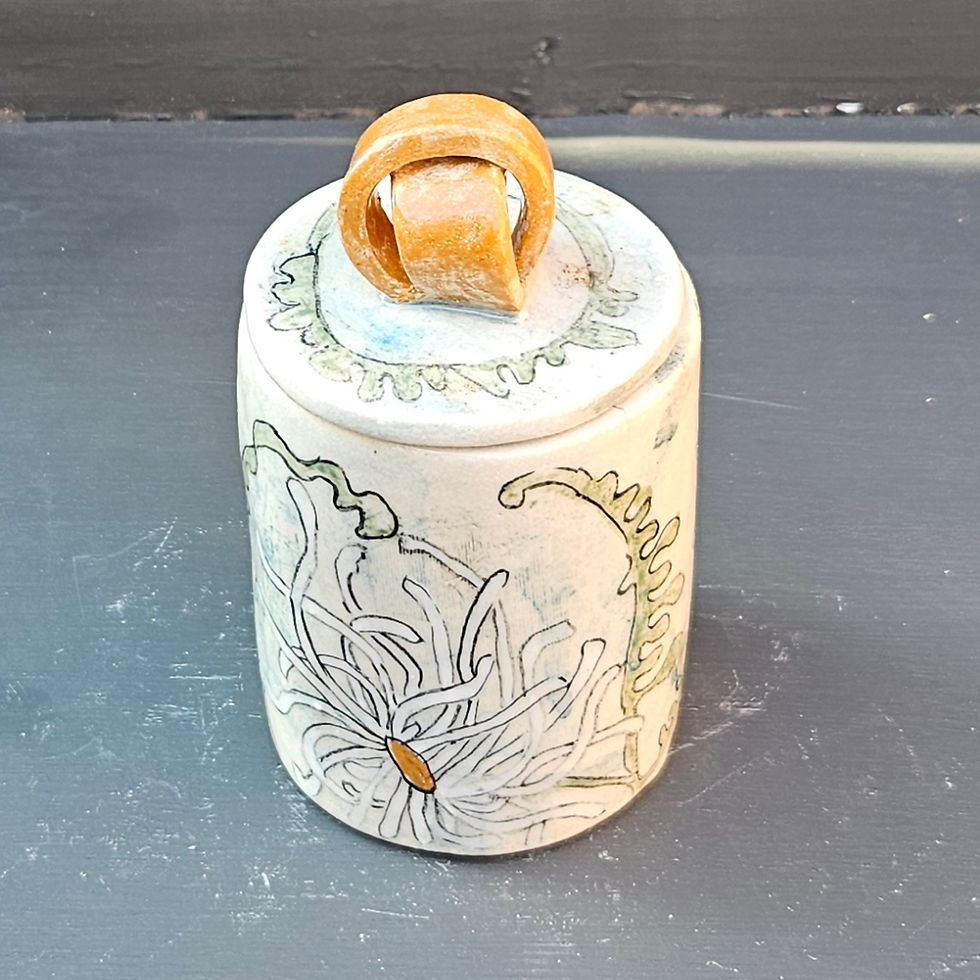 Thumbnail: Whirlygig lidded jar