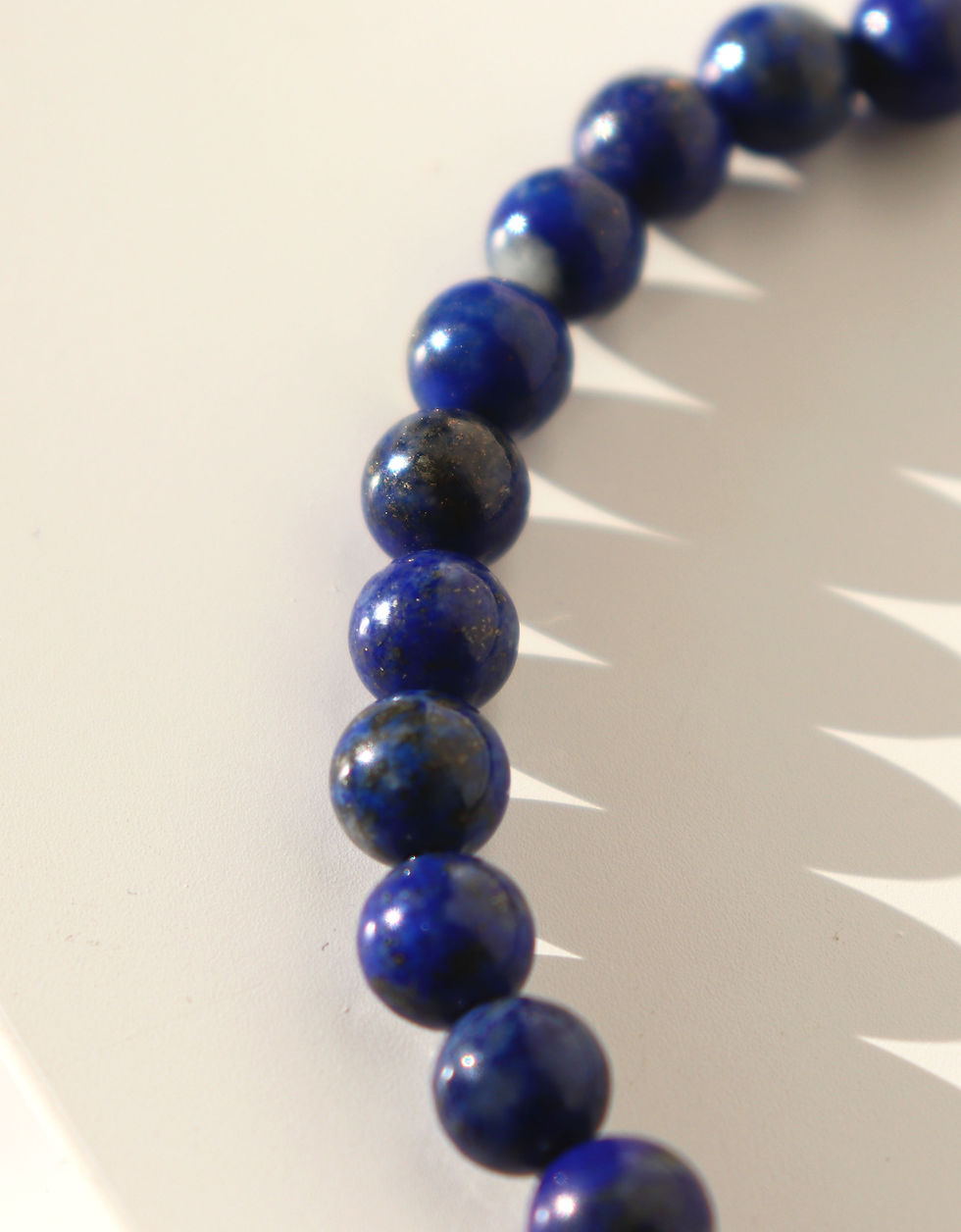 Miniature : Bracelet Lapis-lazuli - perles 6mm - Perle tibétaine argentée