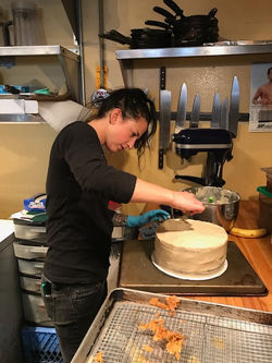 Aleya baking cake